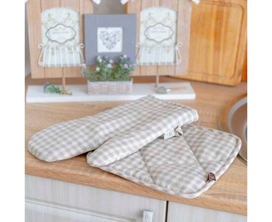 Прихватка 25х25 Прованс Bella Сіра клітинка (013648), изображение 2