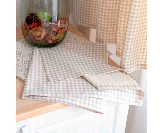 Салфетка 35х45 Прованс Bella Сіра клітинка (013608), Тип: салфетки, Цвет: серый, Форма скатерти: прямоугольная, Размер: 35x45, изображение 3