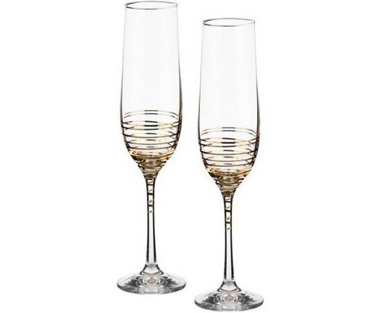 Бокалы Viola (Spiral) 190мл для шампанского 2шт Bohemia (40729/190/M8441/2)