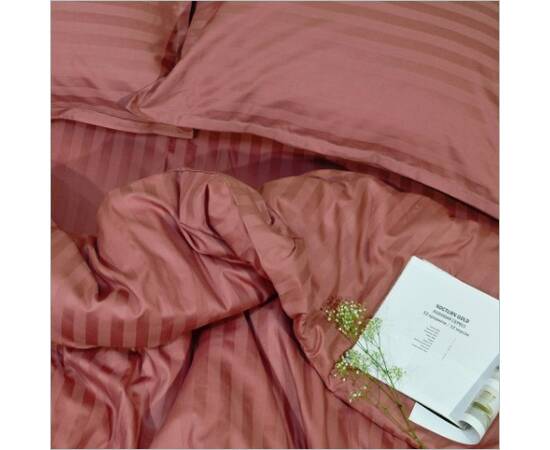Постельное белье 66 сатин-страйп 143х210 (50x70) Вилюта, Размер: полуторный 145х210, Основной цвет: розовый, изображение 2