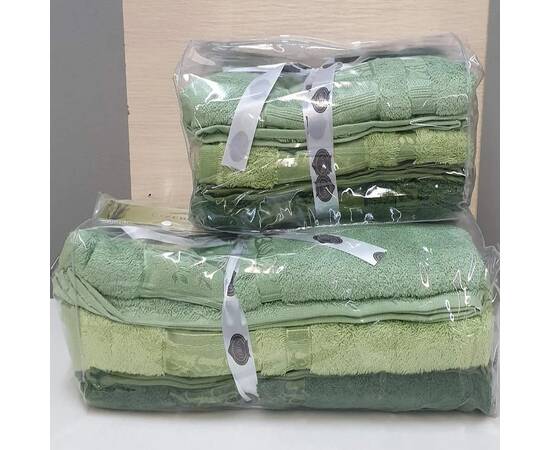 Полотенца бамбуковые 50x90 3шт Aynali Agac Bamboo Zeron (16109), Цвет: зеленый, Размер: 50x90, изображение 2