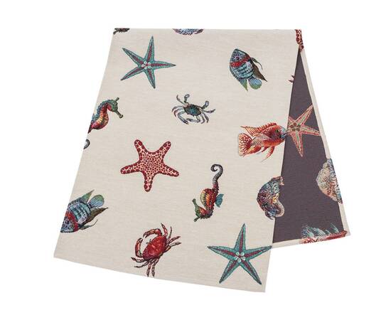 Наперон гобеленовий 45х140 (EDEN149-45) LiMaSo, Тип: дорожки (раннеры), Цвет: синий, Форма скатерти: прямоугольная, Размер: 45x140, изображение 2