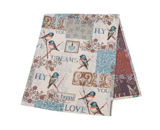 Наперон гобеленовий 45х140 (EDEN468-45) LiMaSo, Тип: дорожки (раннеры), Цвет: коричневый, Форма скатерти: прямоугольная, Размер: 45x140, изображение 2