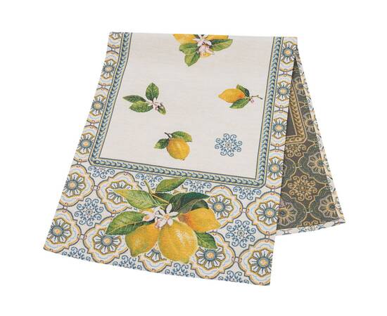 Наперон гобеленовий 37х100 (LIMA009-37) LiMaSo, Тип: дорожки (раннеры), Цвет: желтый, Форма скатерти: прямоугольная, Размер: 37x100, изображение 2