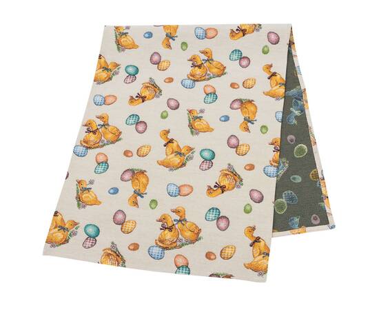 Наперон гобеленовий 37х100 (LIMA028-37) LiMaSo, Тип: дорожки (раннеры), Цвет: желтый, Форма скатерти: прямоугольная, Размер: 37x100, изображение 2