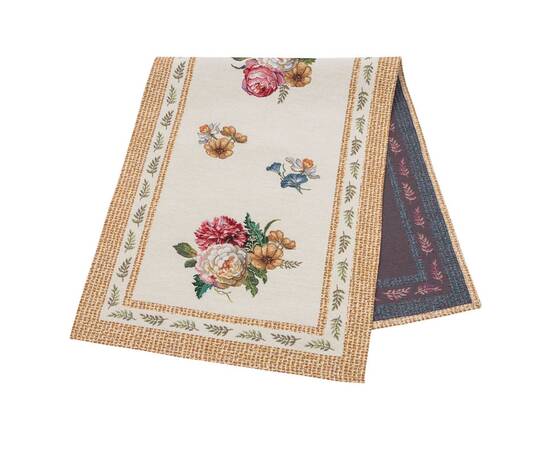 Наперон гобеленовий 45х140 (RUNNER707-45) LiMaSo, Тип: дорожки (раннеры), Цвет: розовый, Форма скатерти: прямоугольная, Размер: 45x140, изображение 2