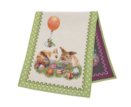 Наперон гобеленовий 45х140 (RUNNER865-45) LiMaSo, Тип: доріжки (раннери), Основний колір: салатовий, Форма скатертини: прямокутна, Розмір: 45x140, зображення 2