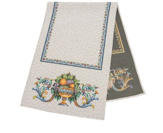 Наперон гобеленовий 45х140 (RUNNER LIMA021-45) LiMaSo, Тип: дорожки (раннеры), Цвет: голубой, Форма скатерти: прямоугольная, Размер: 45x140, изображение 2