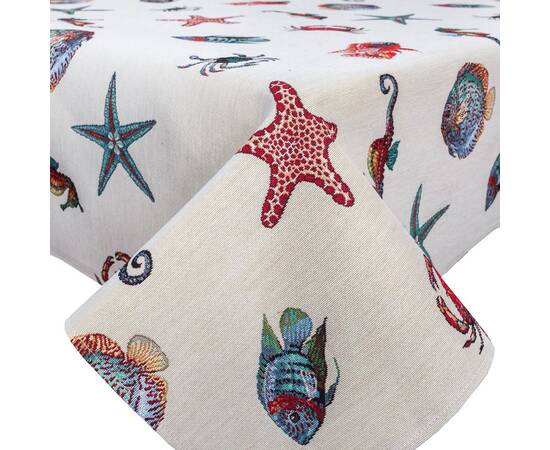 Скатертина гобеленова 137х280 (EDEN149-280) LiMaSo, Тип: скатерти, Цвет: синий, Форма скатерти: прямоугольная, Размер: 137x280, изображение 2