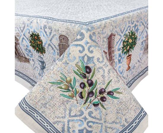 Скатертина гобеленова 97х100 (RUNNER864-100) LiMaSo, Тип: скатерти, Цвет: синий, Форма скатерти: квадратная, Размер: 97x100, изображение 2