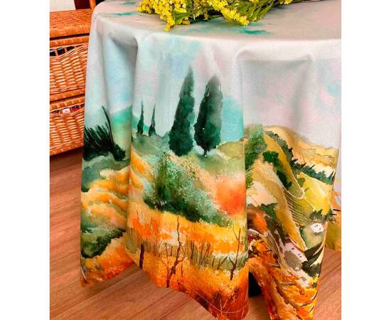Скатерть 134х180 Digitale Деревця Прованс (015434), Тип: скатерти, Цвет: оранжевый, Форма скатерти: прямоугольная, Размер: 134x180, изображение 2