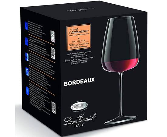 Бокал Talismano, для красного вина, 700 мл (4 шт./уп.) Luigi Bormioli (12731/02)