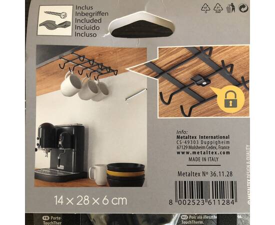 Держатель для чашек 14x28x6c MY-MUG LAVA METALTEX (361128)