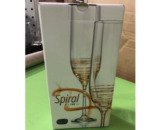 Келихи Viola (Spiral) 190мл для шампанського 2шт Bohemia (40729/190/M8441/2), зображення 2