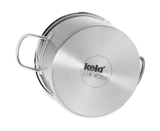 Каструля з кришкою KELA Niklas, 20 см, 2,4 л (12201), Тип: каструля, Об'єм: 2,4 л, Колір: срібний, зображення 2
