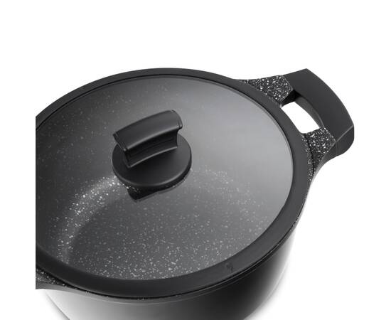 Каструля з кришкою KELA Stella Nova, 20 см, 2,2 л (12218), Тип: каструля, Об'єм: 2,2 л, Колір: чорний, зображення 3