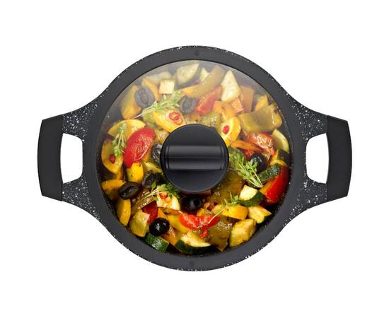 Каструля з кришкою KELA Stella Nova, 20 см, 2,2 л (12218), Тип: каструля, Об'єм: 2,2 л, Колір: чорний, зображення 5