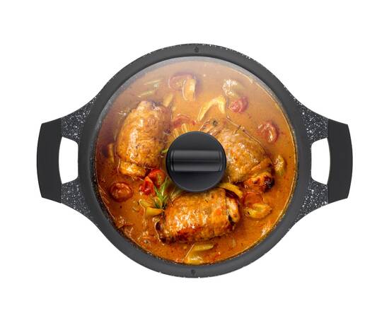 Каструля з кришкою KELA Stella Nova, 24 см, 3,5 л (12219), Тип: каструля, Об'єм: 3,5 л, Колір: чорний, зображення 5