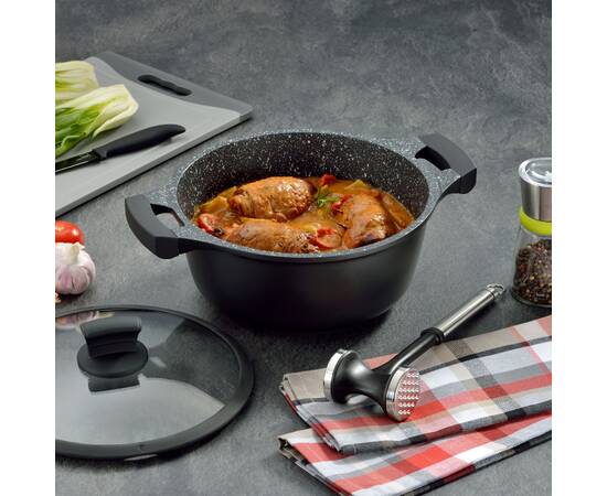 Каструля з кришкою KELA Stella Nova, 24 см, 3,5 л (12219), Тип: каструля, Об'єм: 3,5 л, Колір: чорний, зображення 7