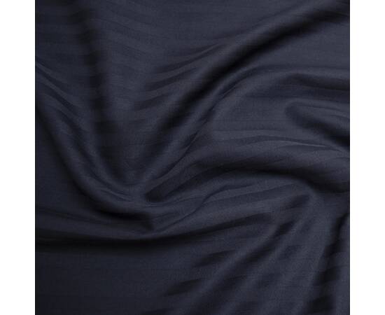 Постільна білизна Lotus Готель сатин-страйп темно-синій 1x1 євро (svt-2000022258036), Розмір: двоспальний євро 200х220, Основний колір: синій, зображення 2