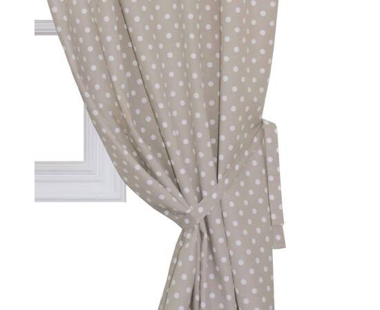 Комплект штор 2 шт. Горох бежевый 170х136 см Прованс (011103), изображение 2