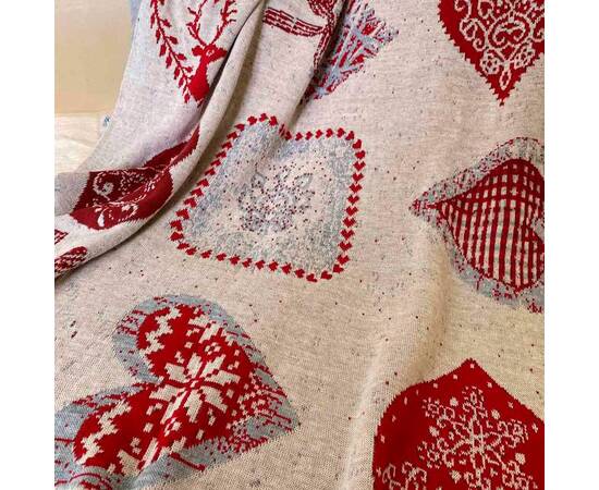 Плед 90х130 Чарівність Прованс (016064), Основний колір: червоний, Розмір: 90x130, зображення 2