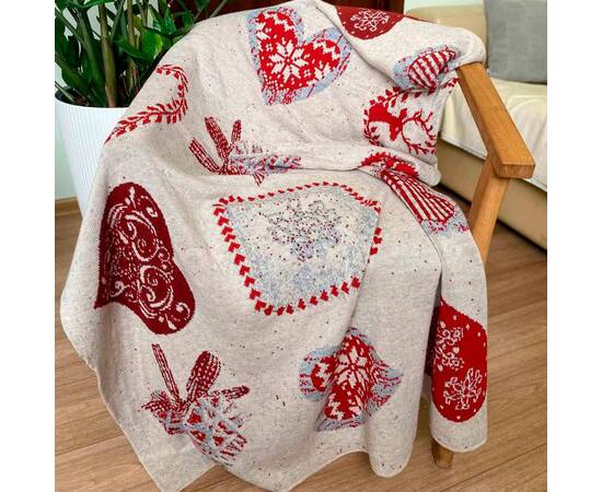 Плед 130х170 Чарівність Прованс (016031), Основний колір: червоний, Розмір: 130x170, зображення 3