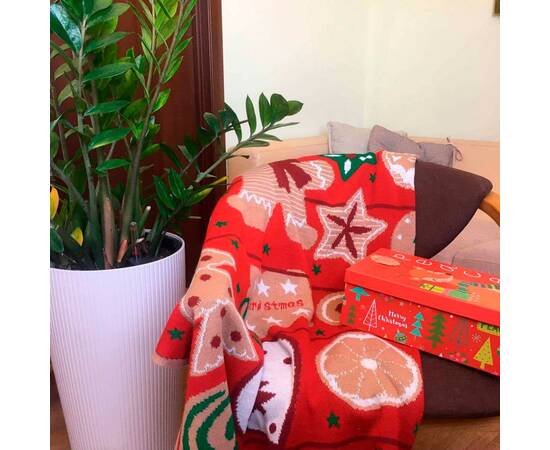 Плед 90х130 Печиво Прованс (016065), Основний колір: червоний, Розмір: 90x130, зображення 3