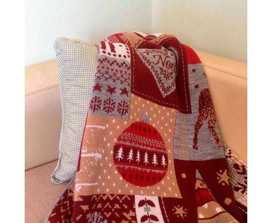 Плед 90х130 Подарунки Прованс (016208), Основний колір: бордовий, Розмір: 90x130, зображення 2