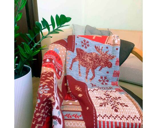 Плед 90х130 Подарунки Прованс (016208), Основний колір: бордовий, Розмір: 90x130, зображення 3