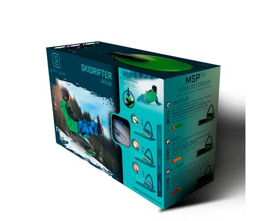 Санки Plastkon Skidrifter білі з блакитним (4110441108), зображення 2