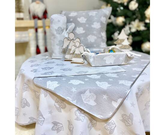 Серветка-підкладка під тарілку 34х44 LiMaSo (FS80-EDEN032-34), Тип: сети та підтарільники, Основний колір: срібний, Форма скатертини: прямокутна, Розмір: 34x44, зображення 2