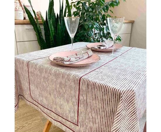 Скатертина Avantime Міраж бордо 132х132 Прованс (017281), Тип: скатертини, Основний колір: фуксія, Форма скатертини: квадратна, Розмір: 132x132, зображення 2