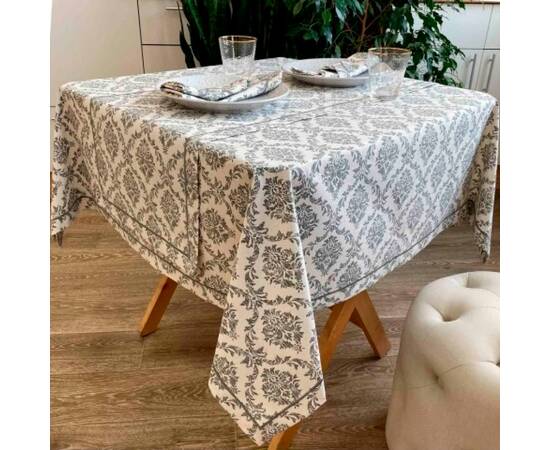 Скатертина Avantime Версаль Сірий 220х132 Прованс (017293), Тип: скатертини, Основний колір: сірий, Форма скатертини: прямокутна, Розмір: 132x220, зображення 2