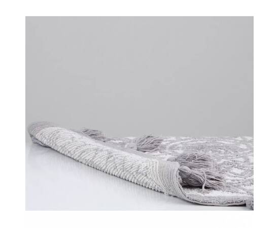 Коврик Irya Layla gri серый 100x100 (svt-2000022260763), Цвет: серый, Размер: Ø100, изображение 3