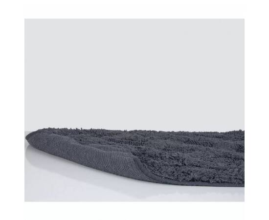 Набор ковриков Irya Burns antrasit (Taslama) антрацит 60x90+40x60 (svt-2000022265713), Цвет: антрацитовый, Размер: 60x90, изображение 3