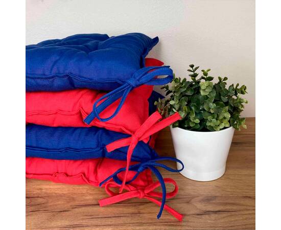 Подушка на стілець 40х40 Червона Прованс (017655), Колір: червоний, Розмір: 40x40, зображення 4