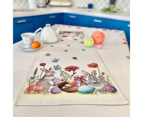 Наперон гобеленовий 45х140 (RUNNER1017-45) LiMaSo, Тип: доріжки (раннери), Основний колір: рожевий, Форма скатертини: прямокутна, Розмір: 45x140, зображення 4