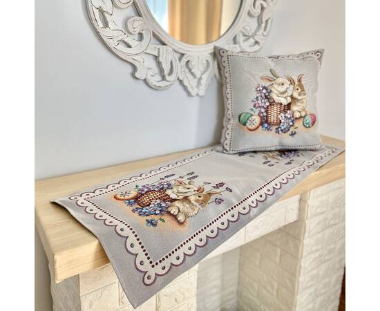 Наперон гобеленовий 37х100 (RUNNER1018-37) LiMaSo, Тип: доріжки (раннери), Основний колір: бузковий, Форма скатертини: прямокутна, Розмір: 37x100, зображення 3