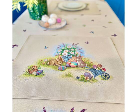 Серветка-підкладка під тарілку гобеленова 37х49 (RUNNER1016-49) LiMaSo, Тип: сеты и подтарельники, Цвет: сиреневый, Форма скатерти: прямоугольная, Размер: 37x49, изображение 3