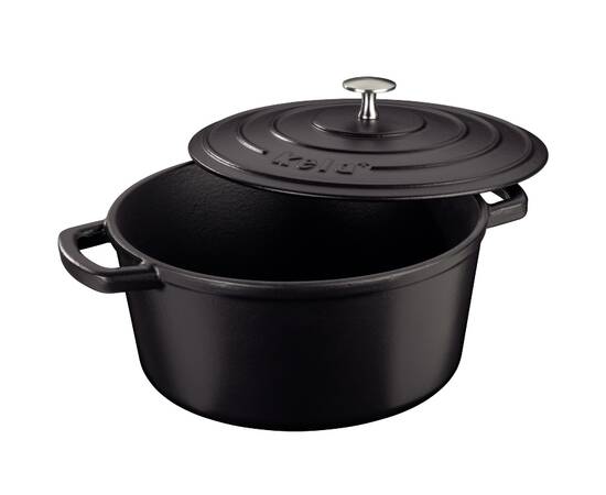 Каструля чавунна з кришкою KELA Calido, 26 см, 5,0 л (12472), Тип: каструля, Об'єм: 5 л, Колір: чорний, зображення 3