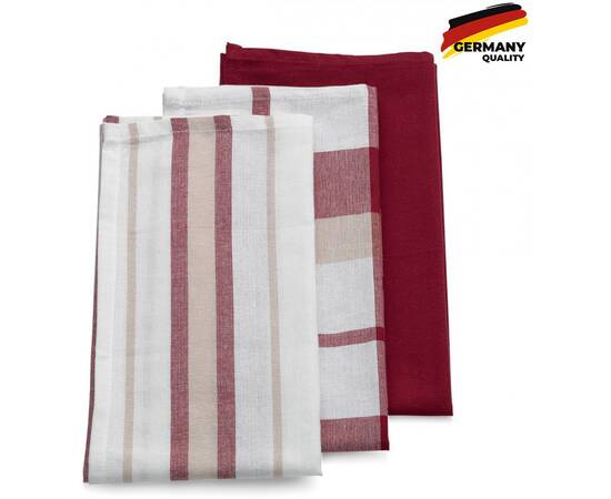 Набор кухонных полотенец KELA Pasado красный 65х45 см, 3 шт. (15963), Цвет: красный, Размер: 45x65, изображение 2