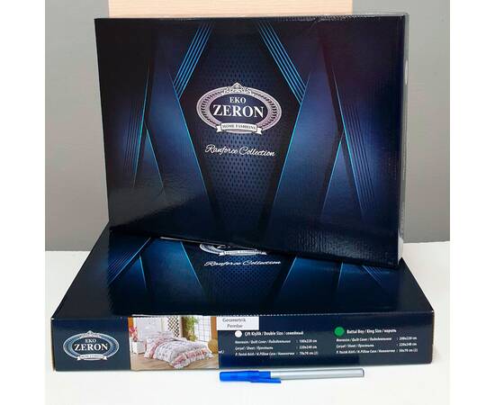 Постільна білизна євро 200x220 Zeron Eco BATIK PUDRA (17445), Розмір: двоспальний євро 200х220, Основний колір: рожевий, зображення 3