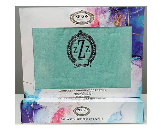Жіночий набір для сауни махра/велюр MINT Zeron (17516), зображення 2