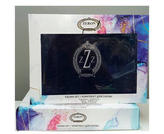 Чоловічий набір для сауни махра/велюр LACIVERT Zeron (17510), зображення 2