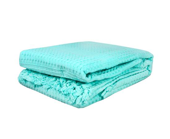 Покрывало-плед IzziHome Checkers аква 220х240 (550415)