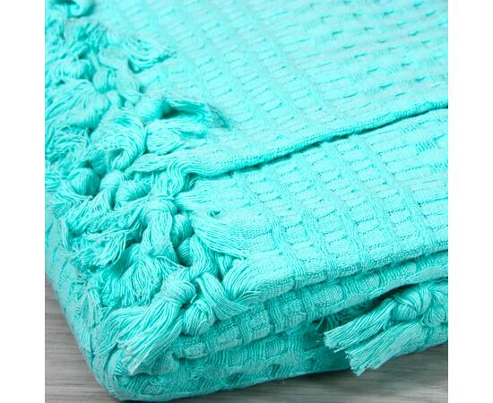 Покрывало-плед IzziHome Checkers аква 220х240 (550415)
