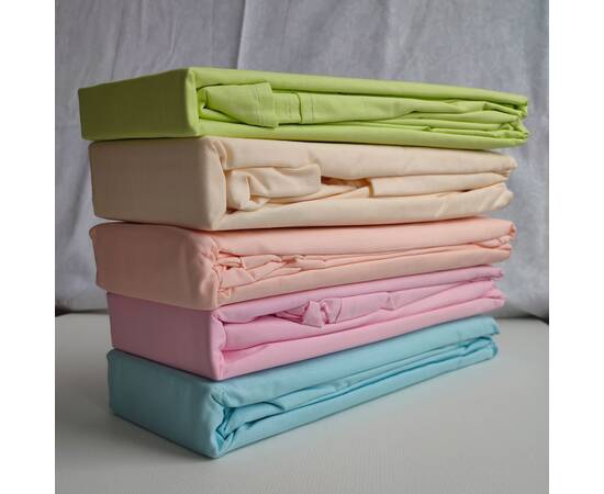 Простынь на резинке Le Vele 160х200 без наволочек Salmon (поликоттон)
