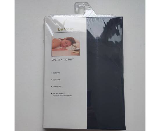 Простынь на резинке Le Vele 160х200 BLACK (трикотаж)