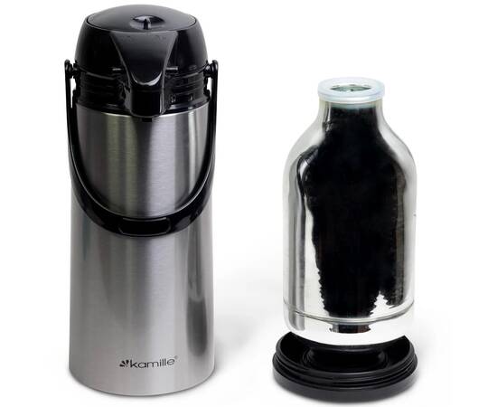 Термос 1900 мл пластиковий зі скляною колбою Kamille (2026), зображення 3